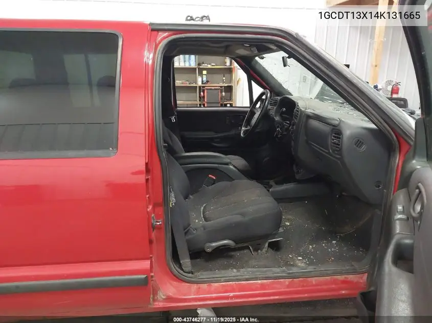 2004 Chevrolet S-10 Ls VIN: 1GCDT13X14K131665 Lot: 43746277