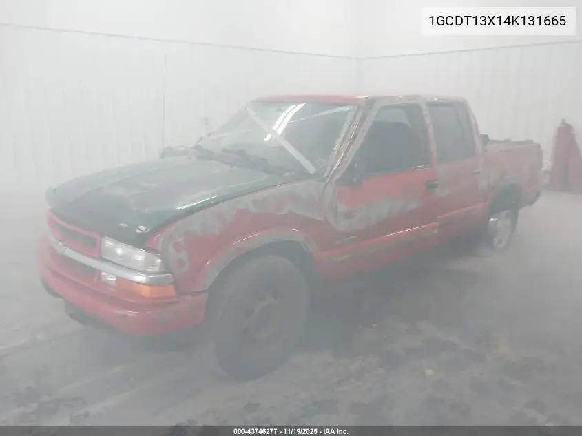 2004 Chevrolet S-10 Ls VIN: 1GCDT13X14K131665 Lot: 43746277