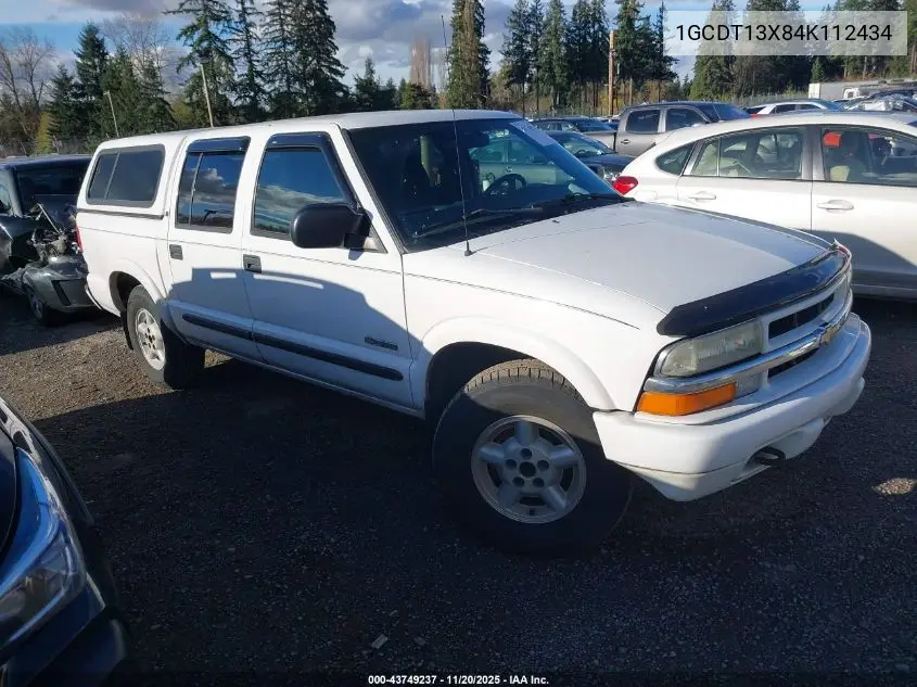 1GCDT13X84K112434 2004 Chevrolet S-10 Ls