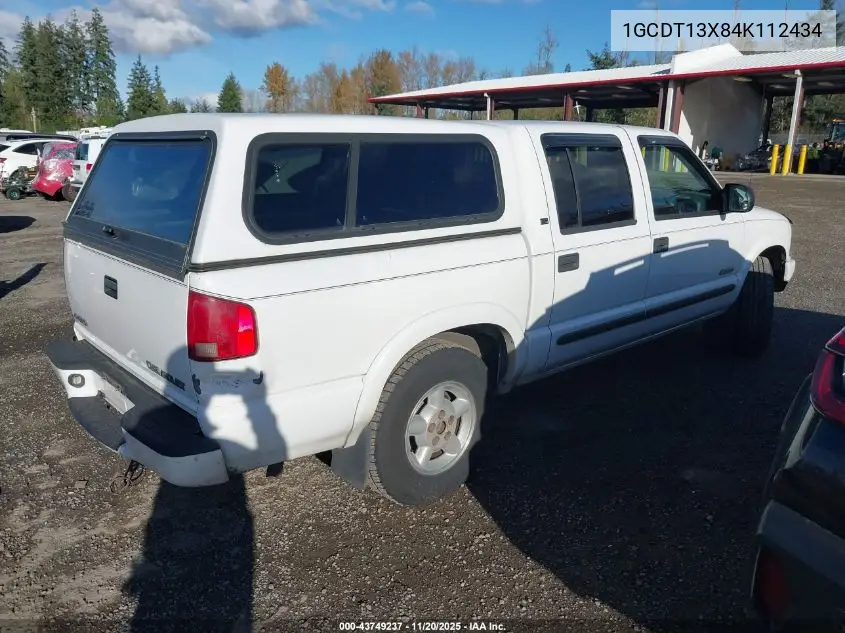 1GCDT13X84K112434 2004 Chevrolet S-10 Ls