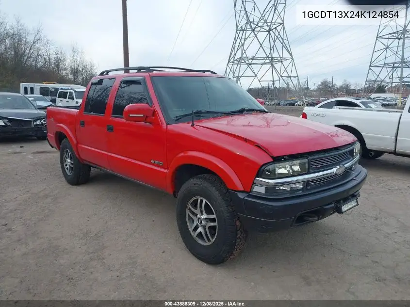 1GCDT13X24K124854 2004 Chevrolet S-10 Ls