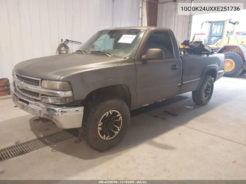 1GCGK24UXXE251736 1999 Chevrolet Silverado 2500