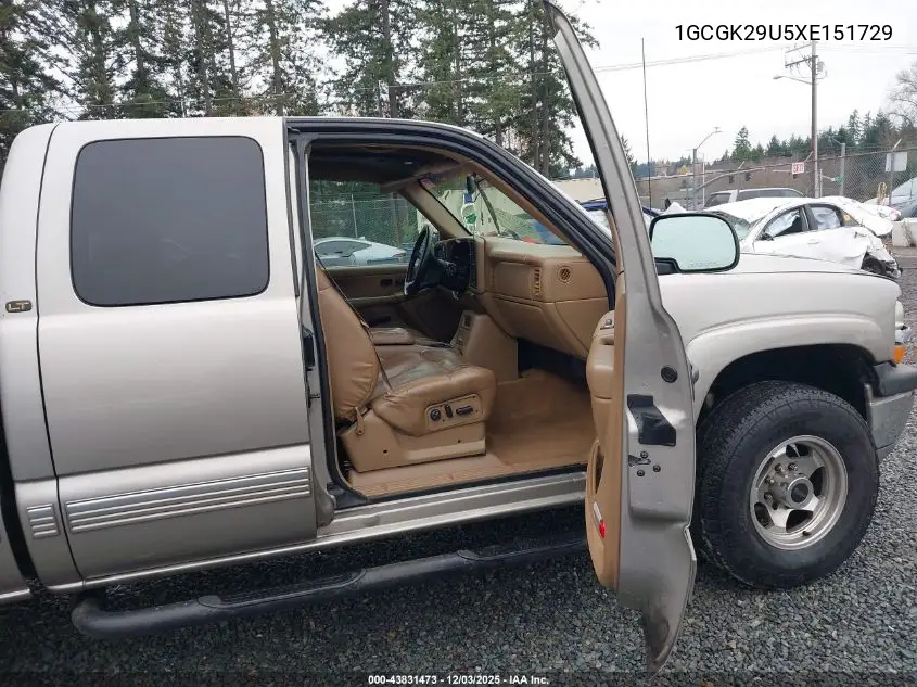 1GCGK29U5XE151729 1999 Chevrolet Silverado 2500 Lt