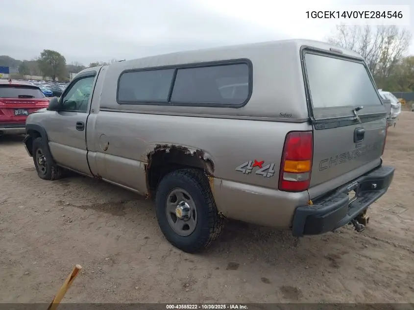 1GCEK14V0YE284546 2000 Chevrolet Silverado 1500