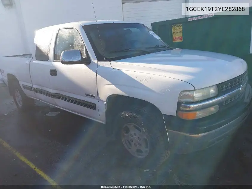 1GCEK19T2YE282868 2000 Chevrolet Silverado 1500 Ls