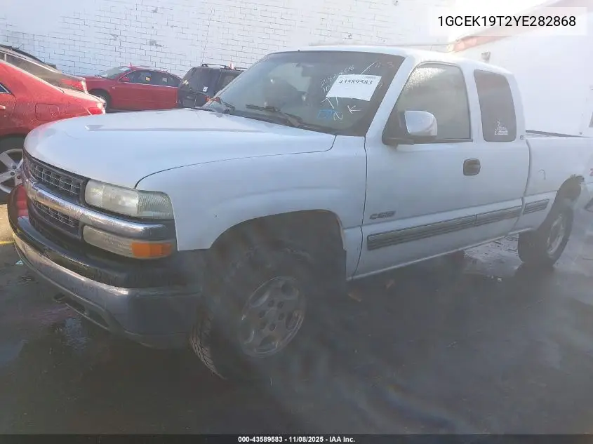 1GCEK19T2YE282868 2000 Chevrolet Silverado 1500 Ls
