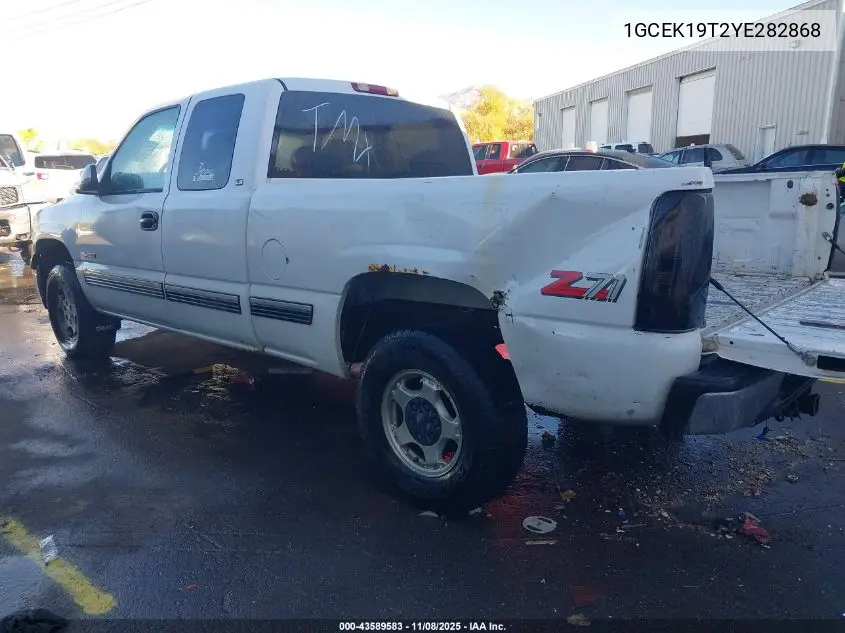 1GCEK19T2YE282868 2000 Chevrolet Silverado 1500 Ls