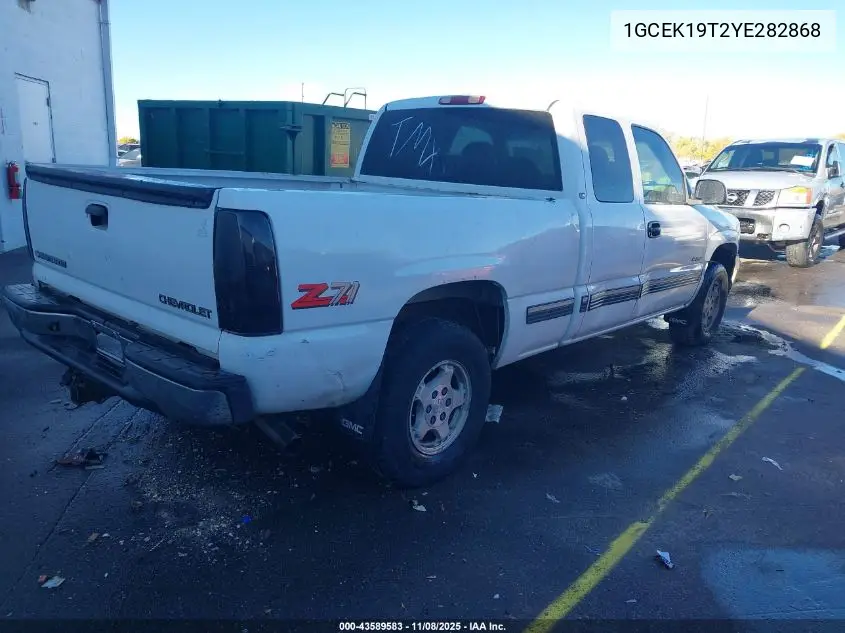 1GCEK19T2YE282868 2000 Chevrolet Silverado 1500 Ls