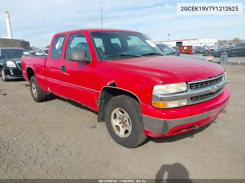 2GCEK19V7Y1212625 2000 Chevrolet Silverado 1500