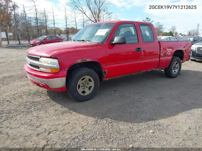 2GCEK19V7Y1212625 2000 Chevrolet Silverado 1500
