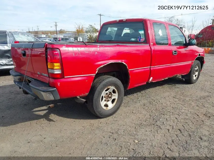 2GCEK19V7Y1212625 2000 Chevrolet Silverado 1500
