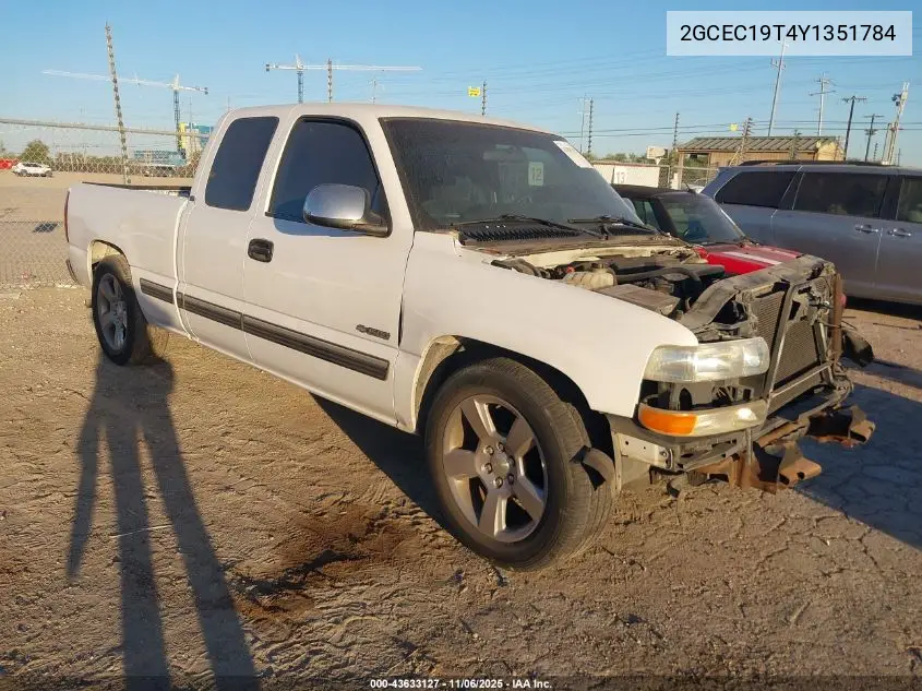 2GCEC19T4Y1351784 2000 Chevrolet Silverado 1500 Ls