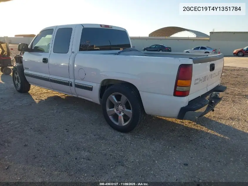 2GCEC19T4Y1351784 2000 Chevrolet Silverado 1500 Ls