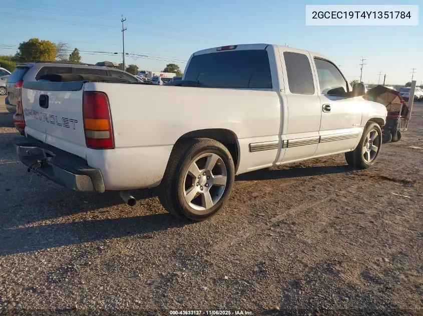 2GCEC19T4Y1351784 2000 Chevrolet Silverado 1500 Ls