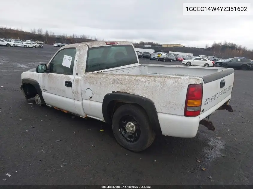 1GCEC14W4YZ351602 2000 Chevrolet Silverado 1500