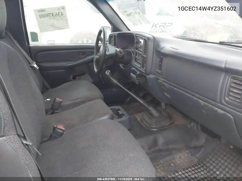 1GCEC14W4YZ351602 2000 Chevrolet Silverado 1500