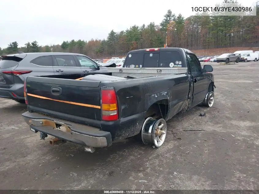 1GCEK14V3YE430986 2000 Chevrolet Silverado 1500