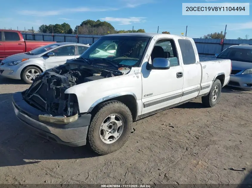 2GCEC19V8Y1104494 2000 Chevrolet Silverado 1500 Ls