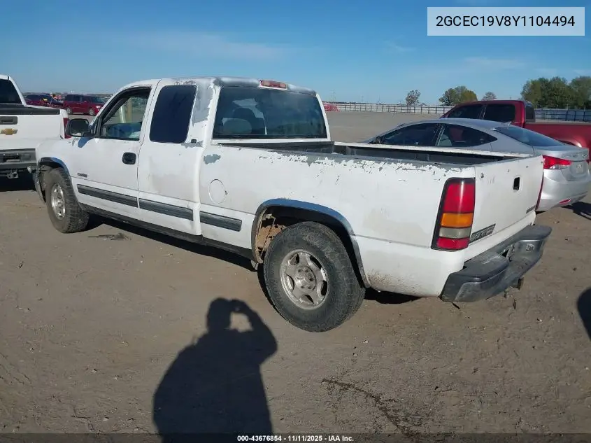 2GCEC19V8Y1104494 2000 Chevrolet Silverado 1500 Ls