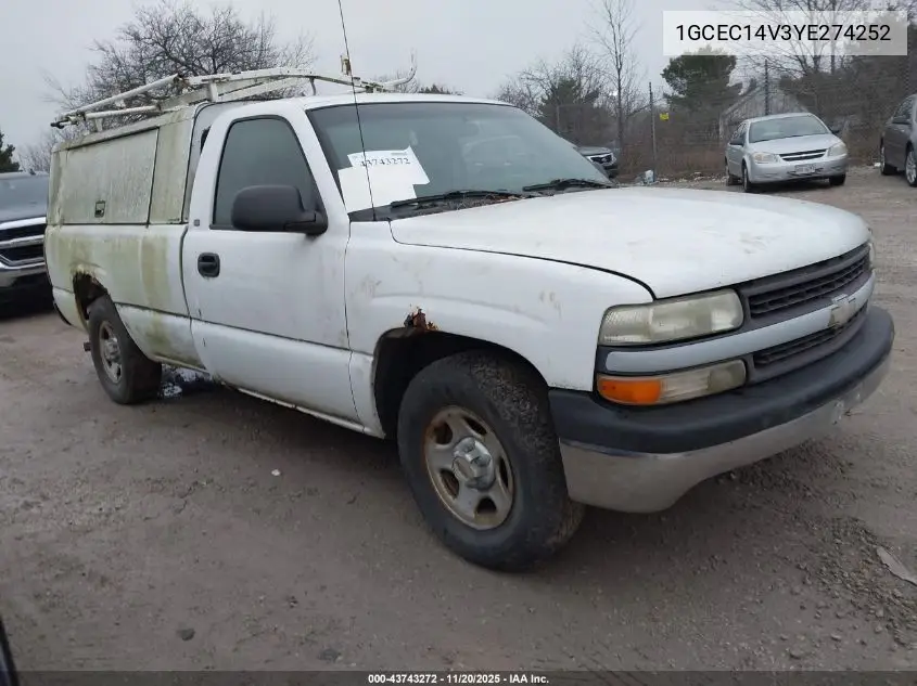 1GCEC14V3YE274252 2000 Chevrolet Silverado 1500
