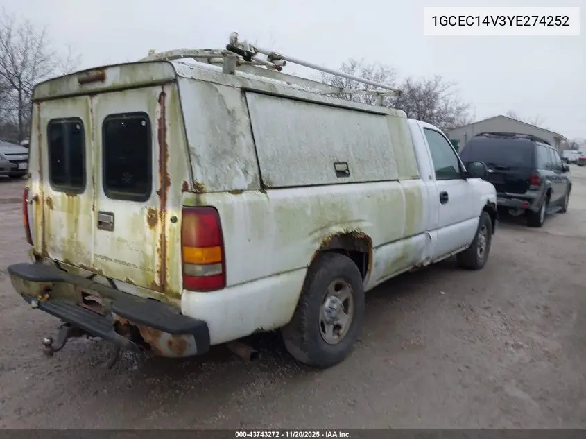 1GCEC14V3YE274252 2000 Chevrolet Silverado 1500