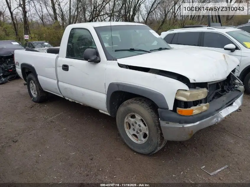 1GCEK14W5YZ310043 2000 Chevrolet Silverado 1500
