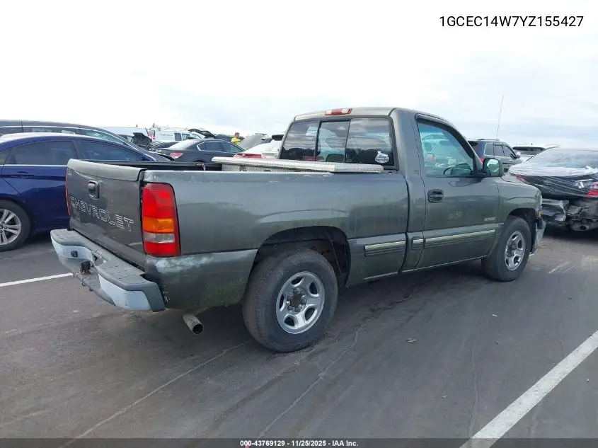 1GCEC14W7YZ155427 2000 Chevrolet Silverado 1500
