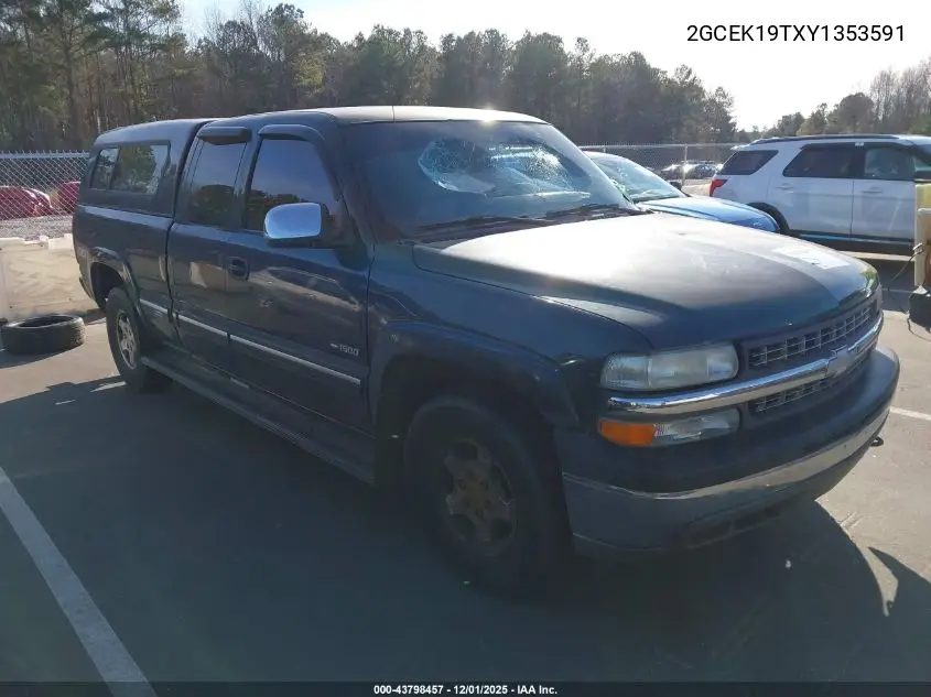 2GCEK19TXY1353591 2000 Chevrolet Silverado 1500 Lt