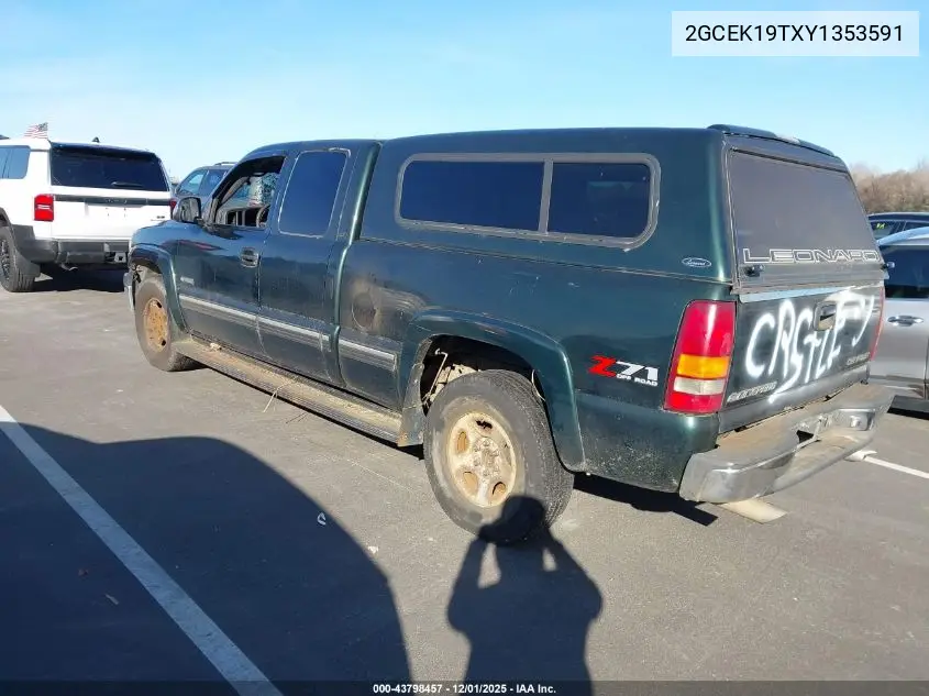 2GCEK19TXY1353591 2000 Chevrolet Silverado 1500 Lt