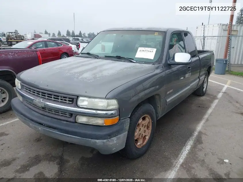 2GCEC19T5Y1122725 2000 Chevrolet Silverado 1500 Ls