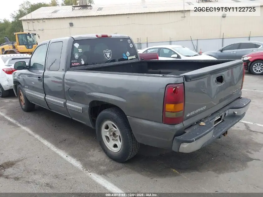 2GCEC19T5Y1122725 2000 Chevrolet Silverado 1500 Ls