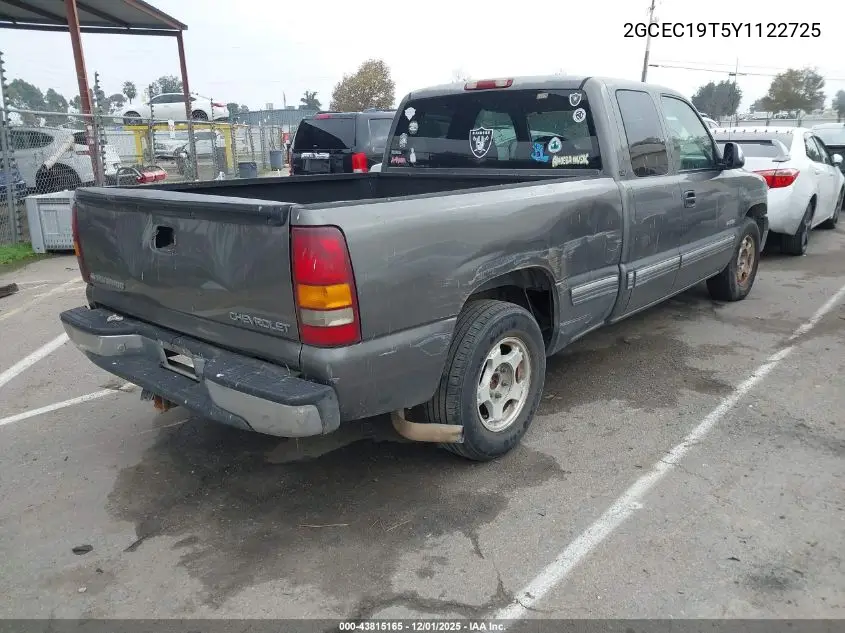 2GCEC19T5Y1122725 2000 Chevrolet Silverado 1500 Ls