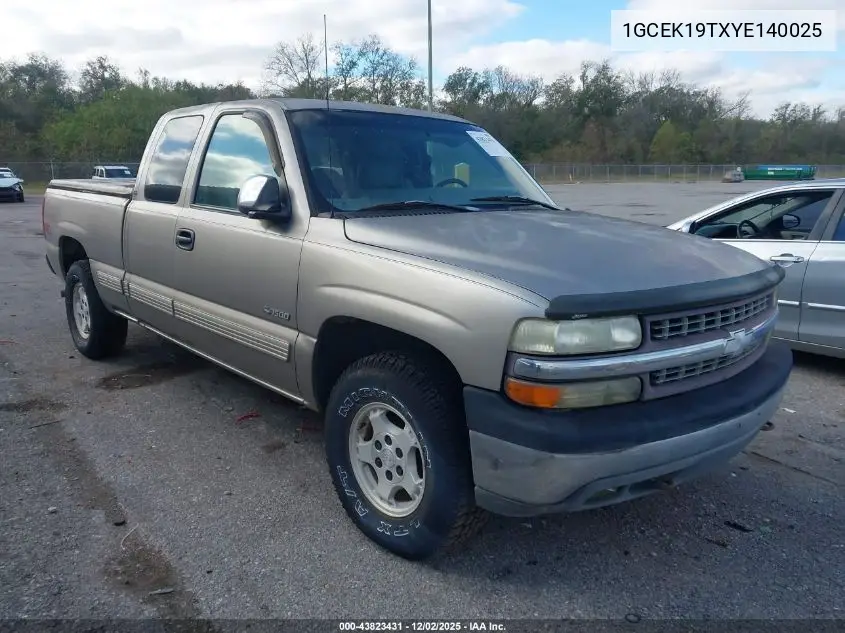 1GCEK19TXYE140025 2000 Chevrolet Silverado 1500 Lt