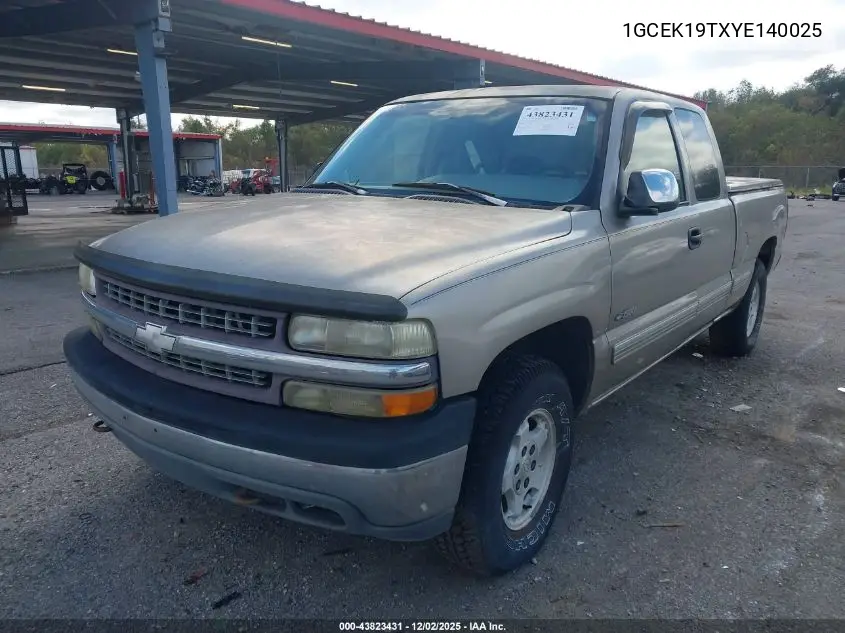 1GCEK19TXYE140025 2000 Chevrolet Silverado 1500 Lt