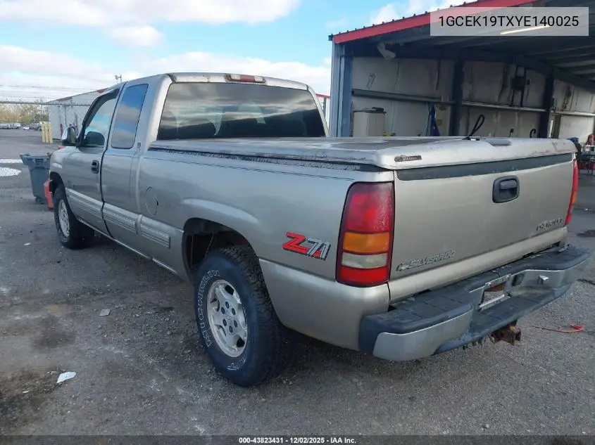 1GCEK19TXYE140025 2000 Chevrolet Silverado 1500 Lt