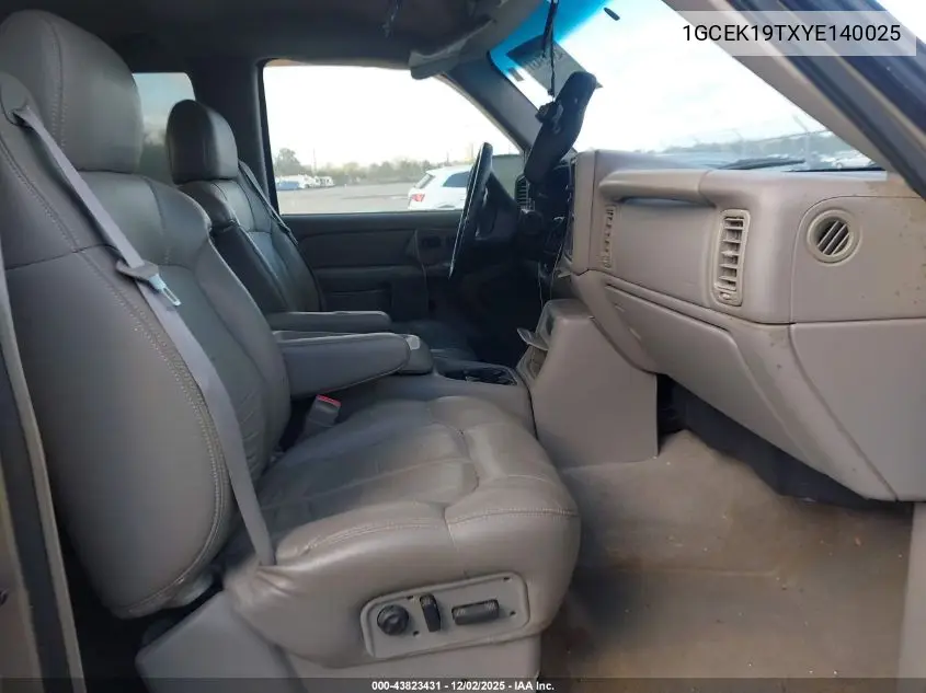 1GCEK19TXYE140025 2000 Chevrolet Silverado 1500 Lt