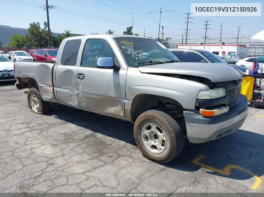 1GCEC19V31Z150926 2001 Chevrolet Silverado 1500 Ls