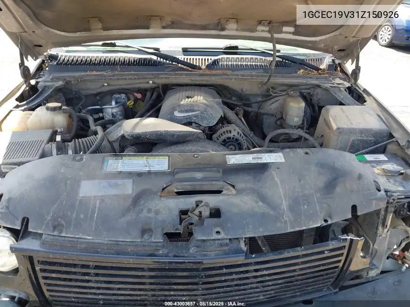 1GCEC19V31Z150926 2001 Chevrolet Silverado 1500 Ls