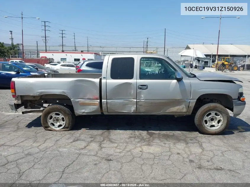 1GCEC19V31Z150926 2001 Chevrolet Silverado 1500 Ls