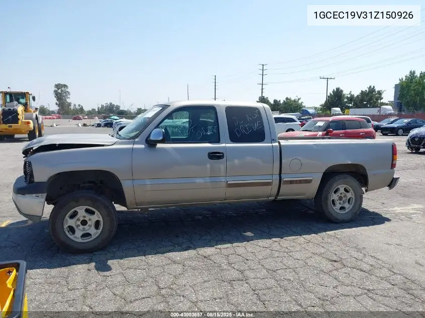 1GCEC19V31Z150926 2001 Chevrolet Silverado 1500 Ls