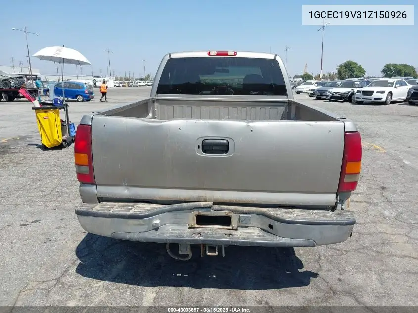 1GCEC19V31Z150926 2001 Chevrolet Silverado 1500 Ls