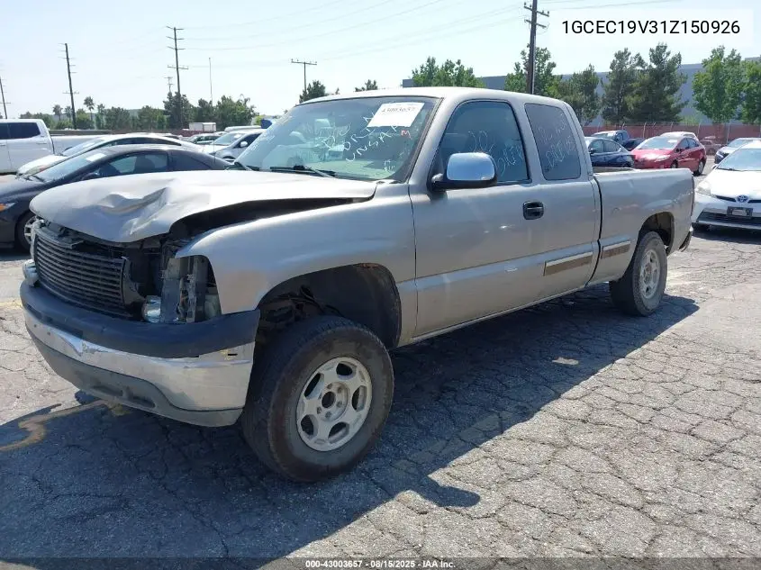 1GCEC19V31Z150926 2001 Chevrolet Silverado 1500 Ls