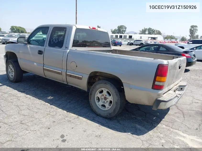 1GCEC19V31Z150926 2001 Chevrolet Silverado 1500 Ls