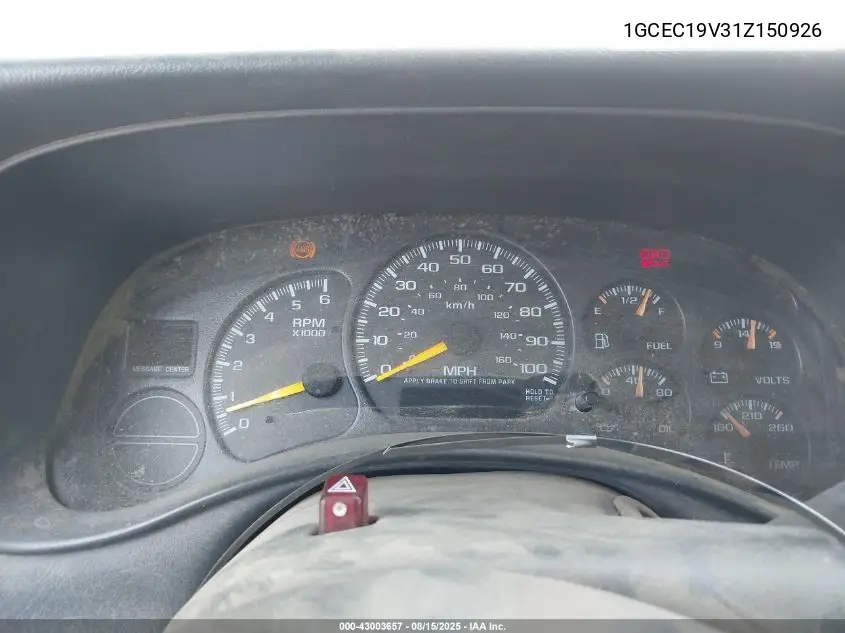 1GCEC19V31Z150926 2001 Chevrolet Silverado 1500 Ls
