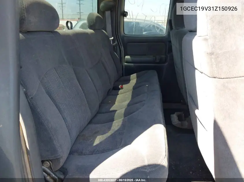 1GCEC19V31Z150926 2001 Chevrolet Silverado 1500 Ls