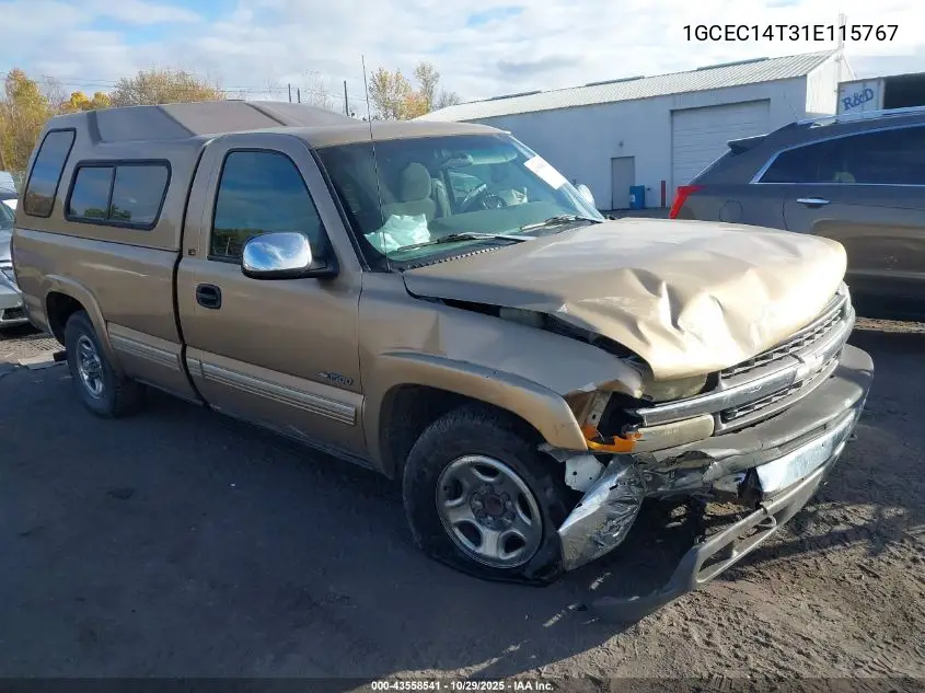1GCEC14T31E115767 2001 Chevrolet Silverado 1500 Ls