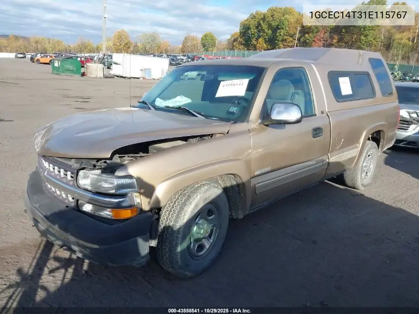 1GCEC14T31E115767 2001 Chevrolet Silverado 1500 Ls
