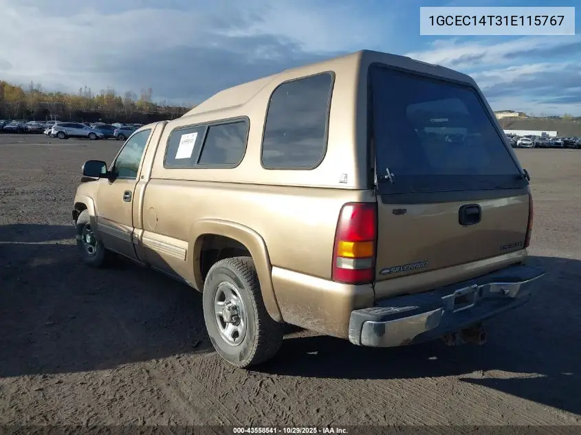 1GCEC14T31E115767 2001 Chevrolet Silverado 1500 Ls