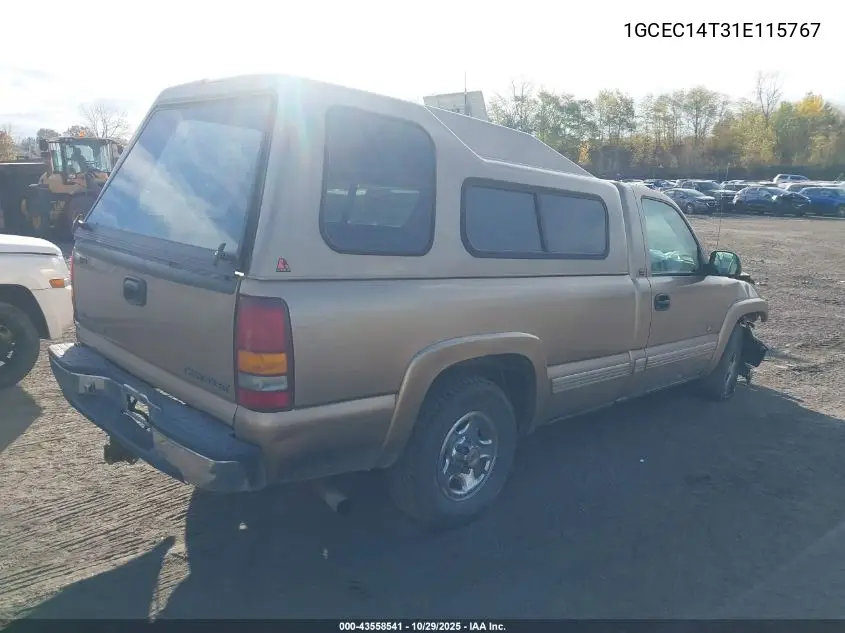 1GCEC14T31E115767 2001 Chevrolet Silverado 1500 Ls