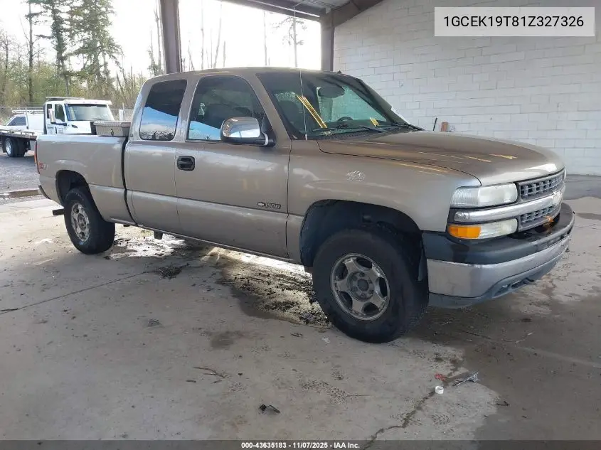 1GCEK19T81Z327326 2001 Chevrolet Silverado 1500 Lt